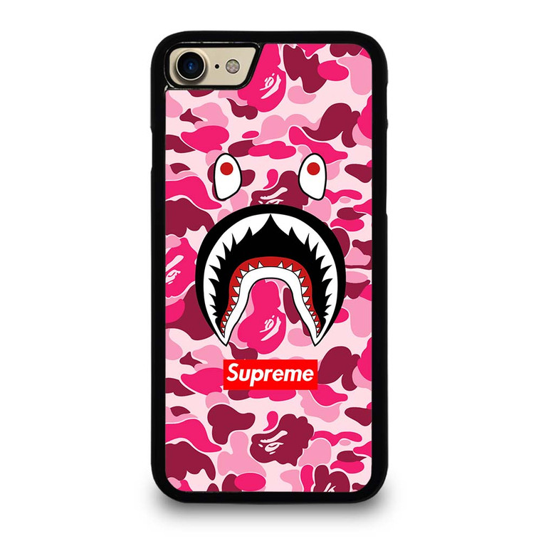 CAMO BATHING APE SUPREME PINK iPhone 7 / 8 Case Cover