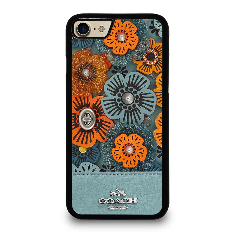 COACH NEW YORK BLUE TEA ROSE iPhone 7 / 8 Case Cover