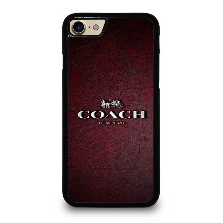 COACH NEW YORK LOGO LEATHER iPhone 7 / 8 Case Cover
