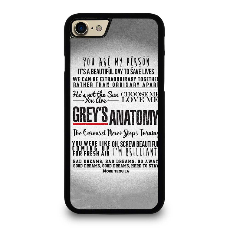 GREY'S ANATOMY QUOTES iPhone 7 / 8 Case Cover