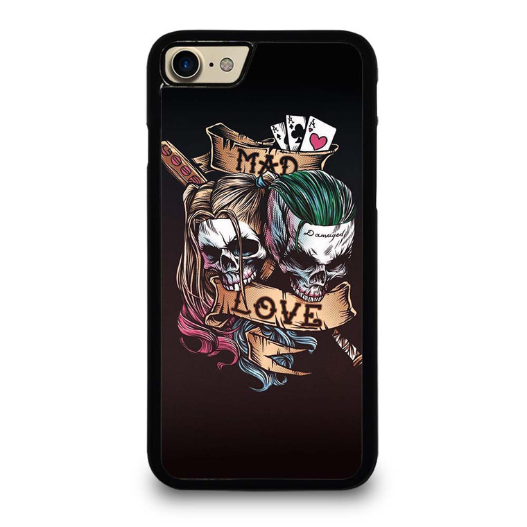 JOKER AND HARLEY QUINN SKULL iPhone 7 / 8 Case Cover