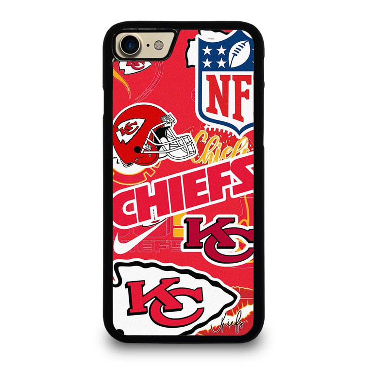 KANSAS CITY CHIEFS NFL STICKER BOMB iPhone 7 / 8 Case Cover