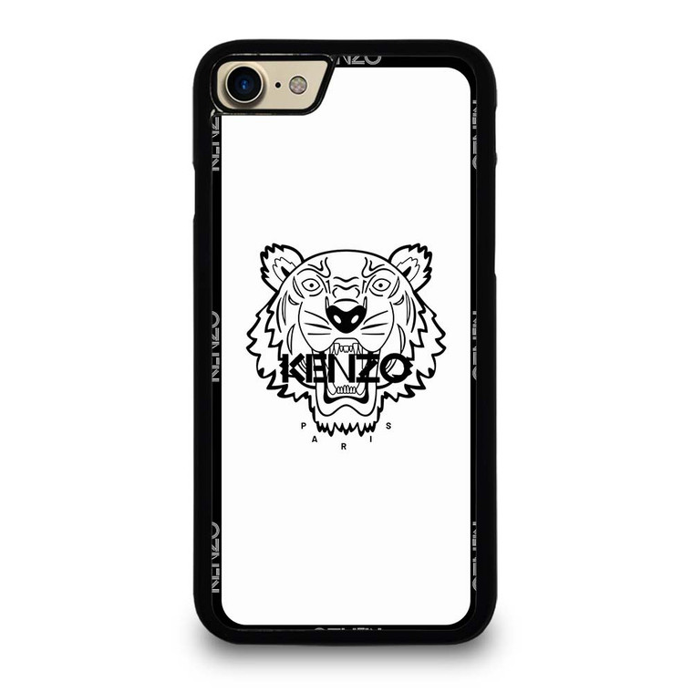 KENZO PARIS BORDERED LOGO WHITE iPhone 7 / 8 Case Cover