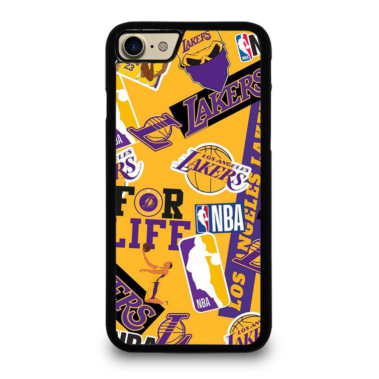 LA LOS ANGELES LAKERS STICKER BOMB iPhone 7 / 8 Case Cover LA LOS ANGELES LAKERS STICKER BOMB iPhone 7 / 8 Case Cover