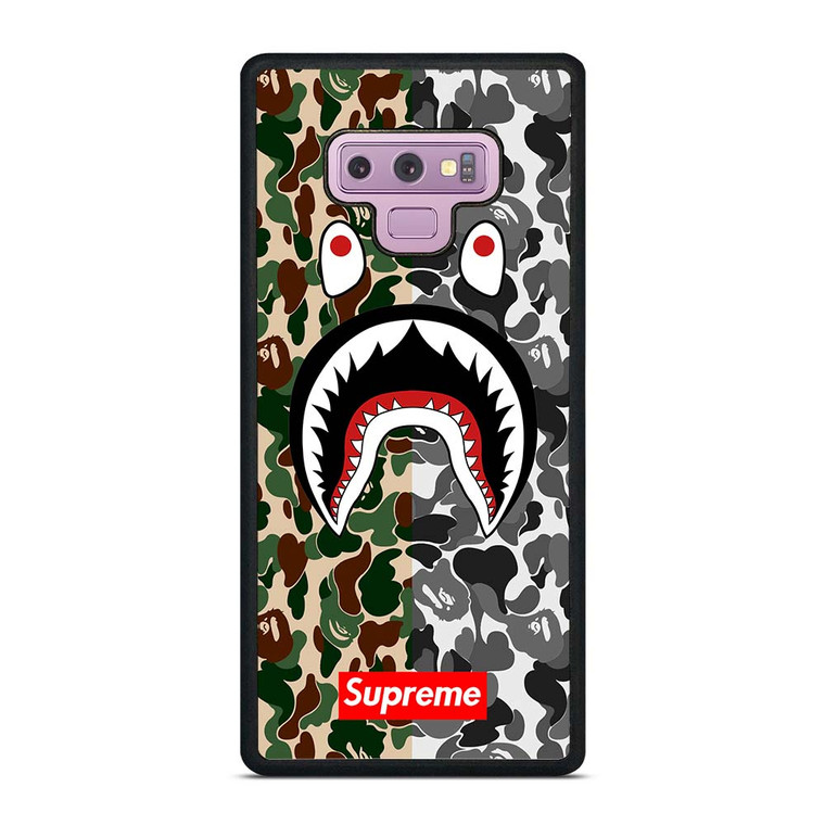 BAPE SHARK SUPREME CAMO 2 Samsung Galaxy Note 9 Case Cover