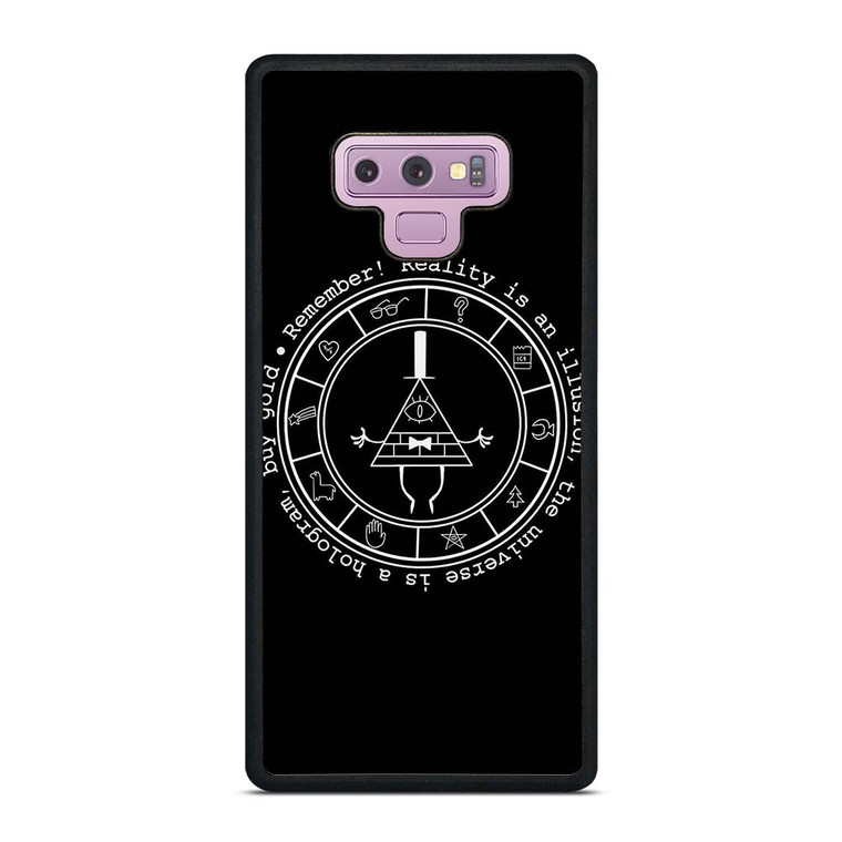 BILL CIPHER WHEEL BLACK Samsung Galaxy Note 9 Case Cover
