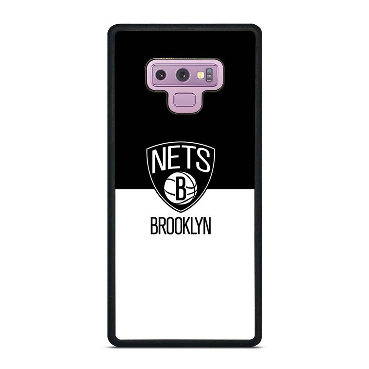 BROOKLYN NETS NBA BLACK WHITE Samsung Galaxy Note 9 Case Cover