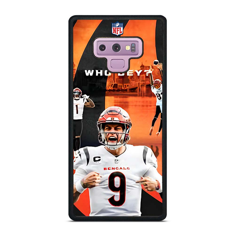 CINCINNATI BENGALS NFL JOE BURROW Samsung Galaxy Note 9 Case Cover CINCINNATI BENGALS NFL JOE BURROW Samsung Galaxy Note 9 Case Cover
