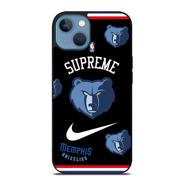 MEMPHIS GRIZZLIES NBA X SUPREME NIKE iPhone 13 Case Cover