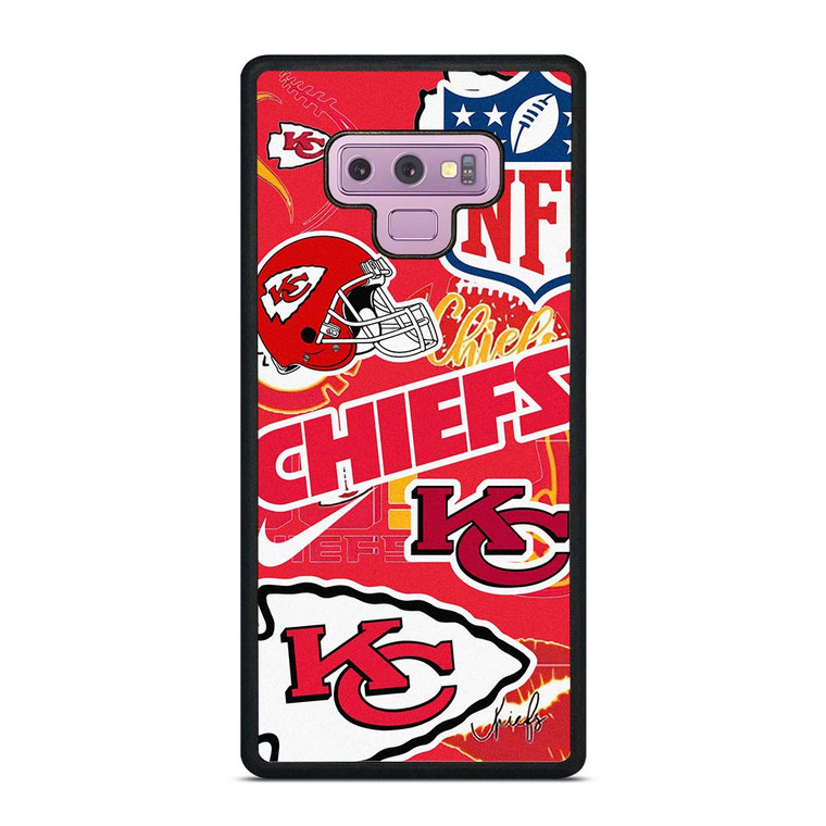 KANSAS CITY CHIEFS NFL STICKER BOMB Samsung Galaxy Note 9 Case Cover