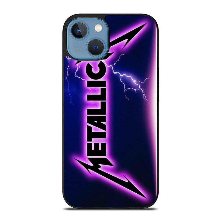 METALLICA ROCK BAND VIOLET LIGHTNING iPhone 13 Case Cover