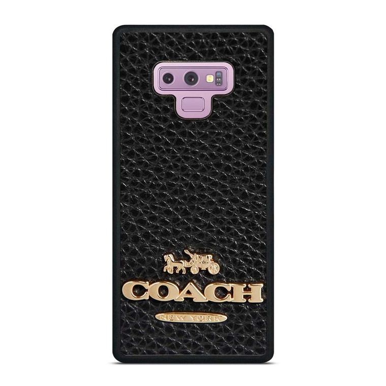 COACH NEW YORK BLACK LEATHER 2 Samsung Galaxy Note 8 Case Cover