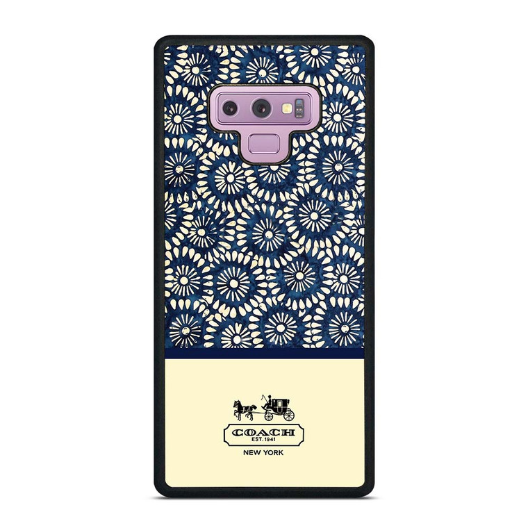 COACH NEW YORK BLUE FLORAL BATIK Samsung Galaxy Note 8 Case Cover