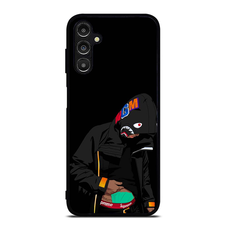 BAPE SHARK X SUPREME MEN BLACK Samsung Galaxy A14 Case Cover
