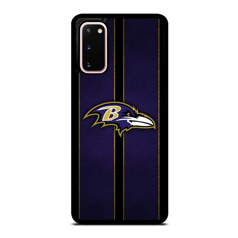 BALTIMORE RAVENS NFL METAL STRIPE Samsung Galaxy S20 Case Cover