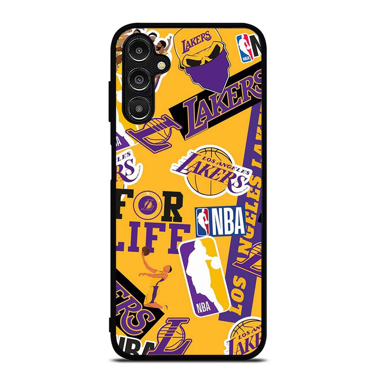 LA LOS ANGELES LAKERS STICKER BOMB Samsung Galaxy A14 Case Cover LA LOS ANGELES LAKERS STICKER BOMB Samsung Galaxy A14 Case Cover