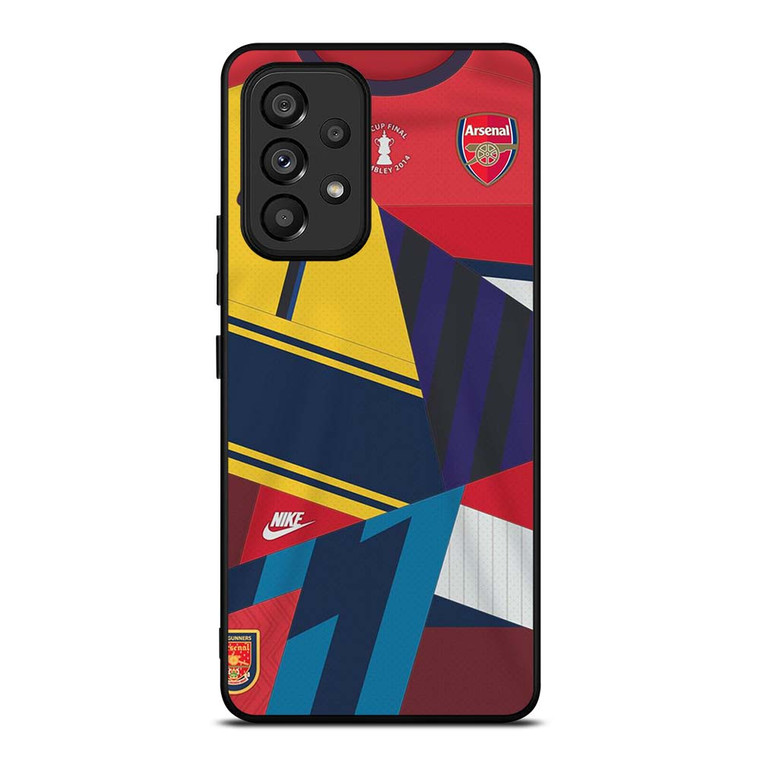 ARSENAL FC RETRO JERSEY COLLAGE Samsung Galaxy A53 Case Cover ARSENAL FC RETRO JERSEY COLLAGE Samsung Galaxy A53 Case Cover