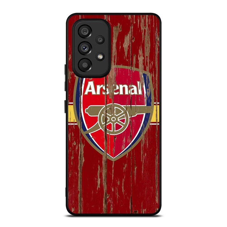 ARSENAL FC WOODEN LOGO Samsung Galaxy A53 Case Cover ARSENAL FC WOODEN LOGO Samsung Galaxy A53 Case Cover