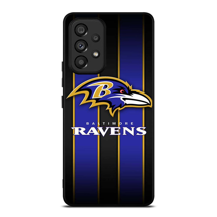 BALTIMORE RAVENS NFL STRIPE LOGO Samsung Galaxy A53 Case Cover BALTIMORE RAVENS NFL STRIPE LOGO Samsung Galaxy A53 Case Cover