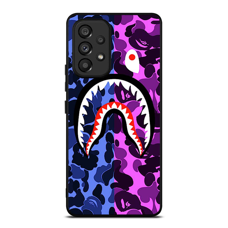 BAPE CAMO LOGO BLUE PURPLE Samsung Galaxy A53 Case Cover