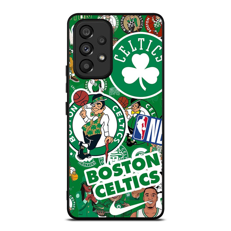 BOSTON CELTICS NBA STICKER BOMB Samsung Galaxy A53 Case Cover