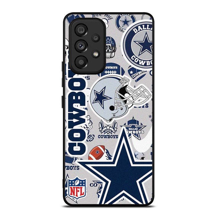 DALLAS COWBOYS NFL STICKER BOMB Samsung Galaxy A53 Case Cover