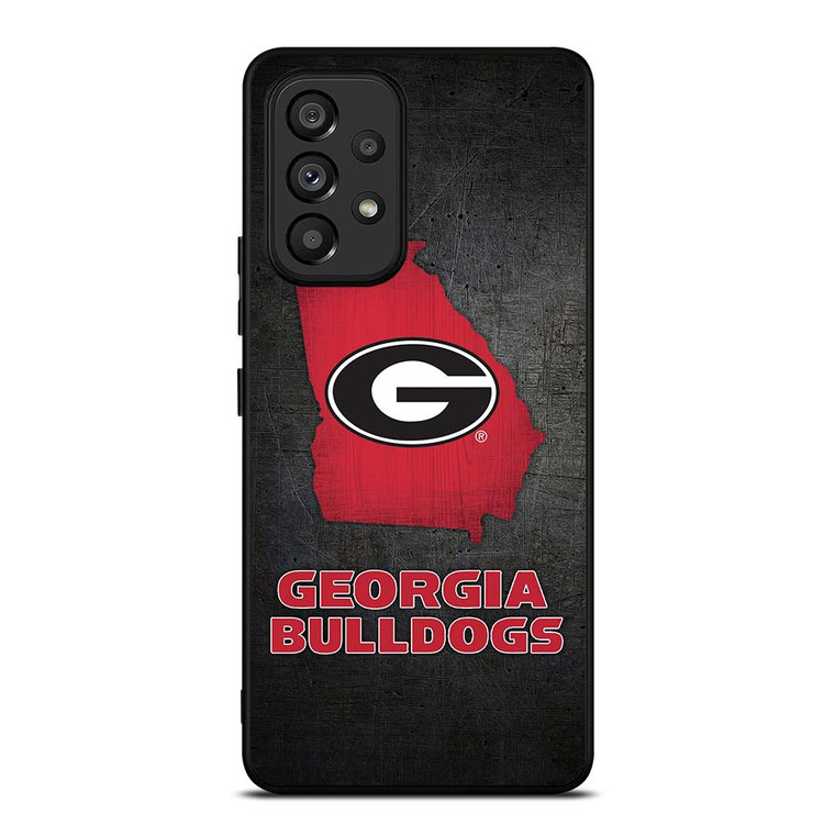 GEORGIA BULLDOGS SYMBOL METAL Samsung Galaxy A53 Case Cover