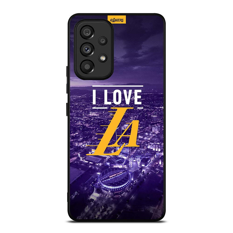 I LOVE LA LAKERS NBA LOGO Samsung Galaxy A53 Case Cover