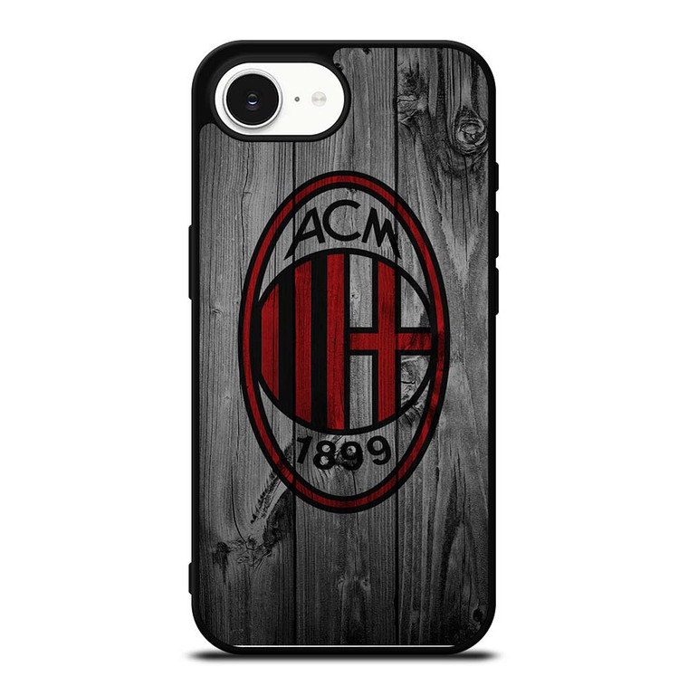 AC MILAN FOOTBALL WOODEN LOGO iPhone 16e Case Cover