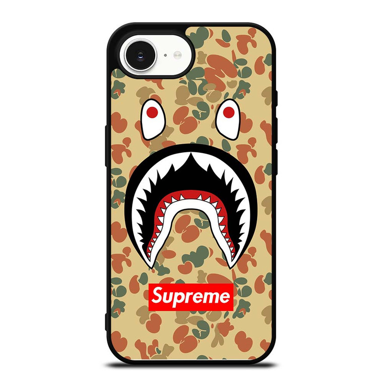 BAPE CAMO SHARK SUPREME iPhone 16e Case Cover