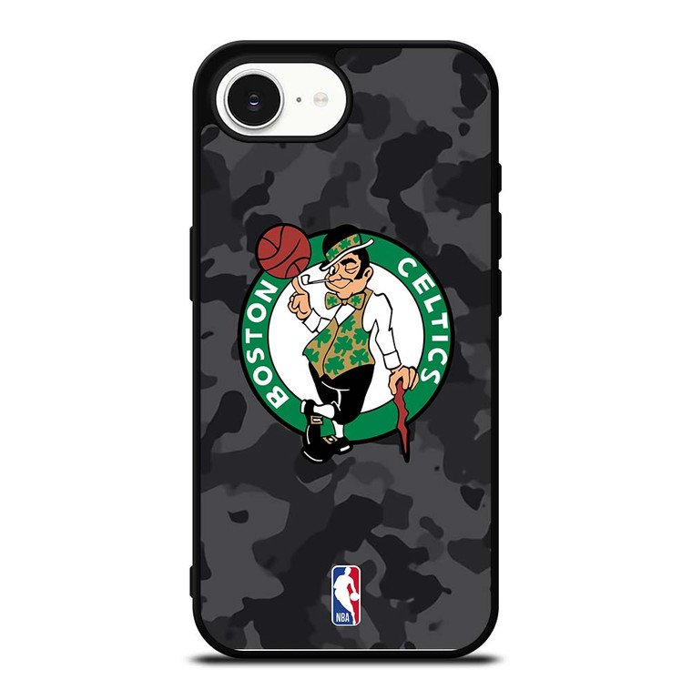 BOSTON CELTICS BLACK CAMO iPhone 16e Case Cover