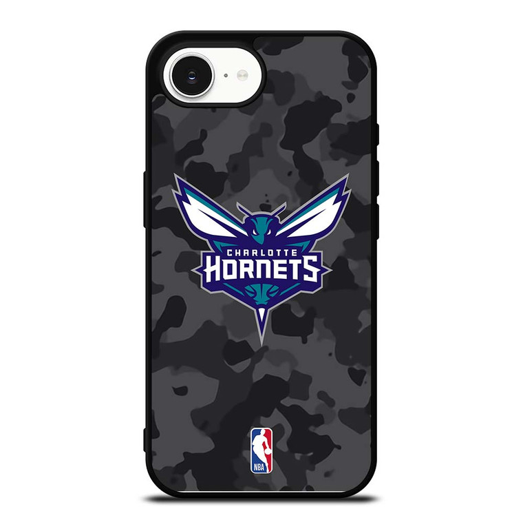 CHARLOTTE HORNETS BLACK CAMO iPhone 16e Case Cover