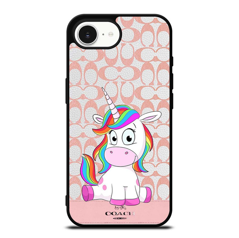COACH NEW YORK LOGO CUTE UNICORN iPhone 16e Case Cover