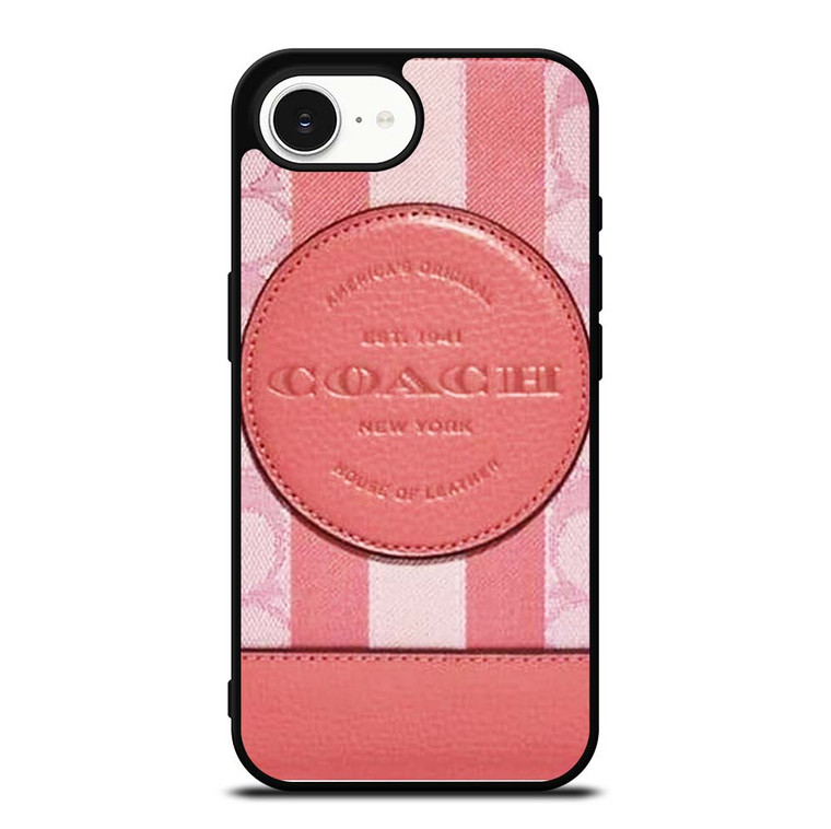 COACH NEW YORK LOGO PINK WALLET iPhone 16e Case Cover