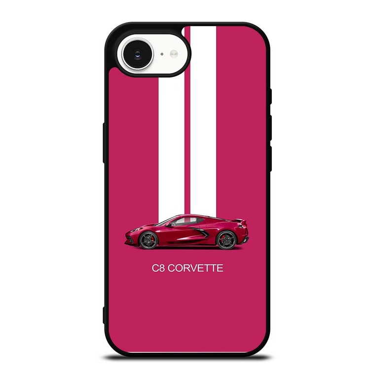CORVETTE CAR C8 PINK iPhone 16e Case Cover