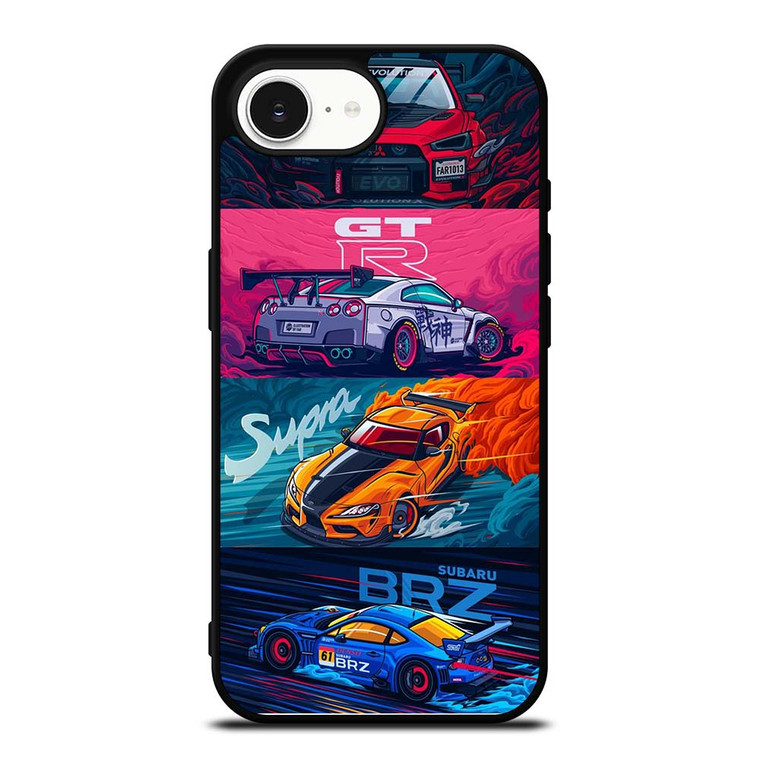 JAPAN RACING SPORTS CARS SUPRA GTR LANCER BRZ iPhone 16e Case Cover