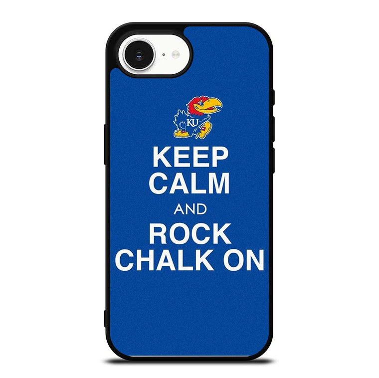 KEEP CALM AND ROCK CHALK KANSAS JAYHAWKS iPhone 16e Case Cover