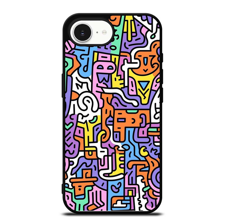 KEITH HARING ART COLORFUL STYLE iPhone 16e Case Cover
