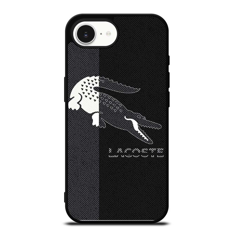 LACOSTE BLACK AND WHITE iPhone 16e Case Cover LACOSTE BLACK AND WHITE iPhone 16e Case Cover