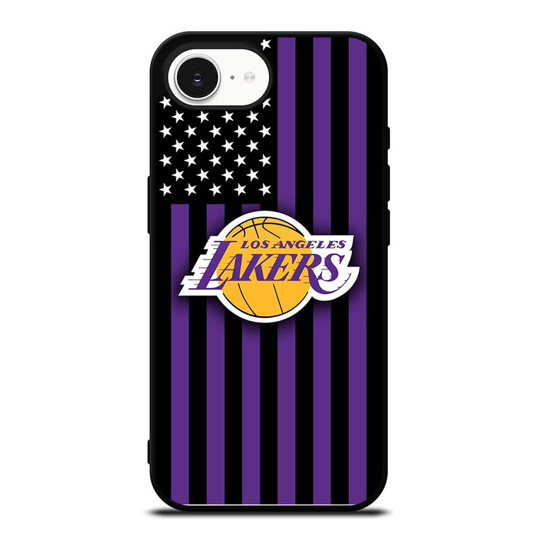 LOS ANGELES LAKERS NBA USA FLAG iPhone 16e Case Cover