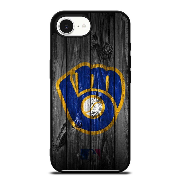 MILWAUKEE BREWERS MLB BASEBALL WOODEN LOGO iPhone 16e Case Cover