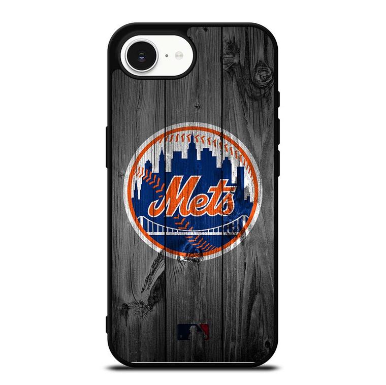 NEW YORK METS BASEBALL MLB WOOD LOGO iPhone 16e Case Cover