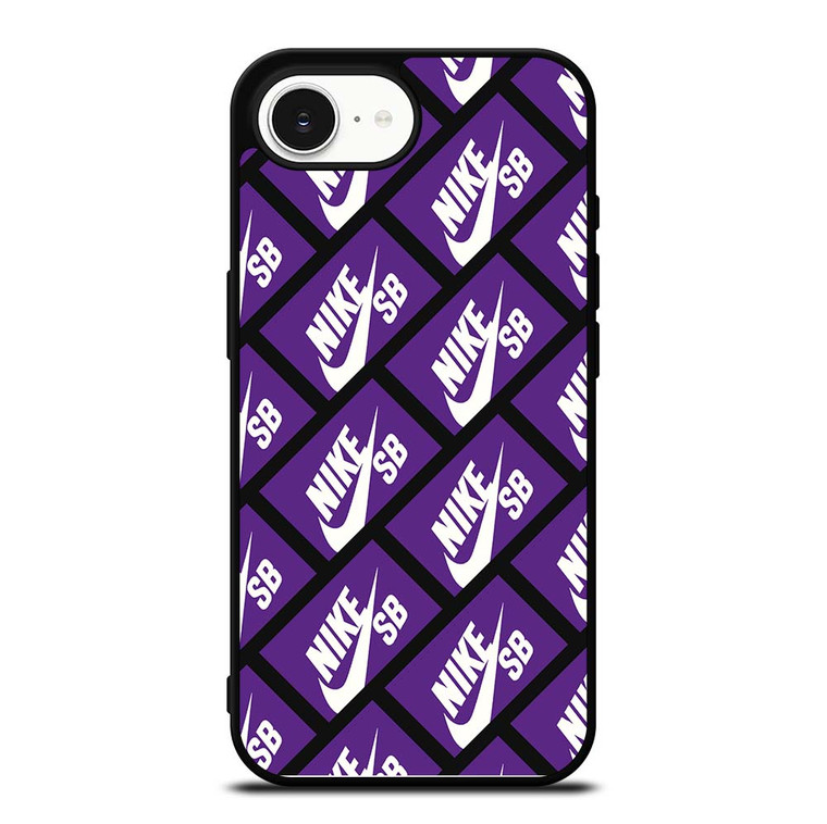 NIKE SB SKATEBOARD BOX PATTERN PURPLE iPhone 16e Case Cover