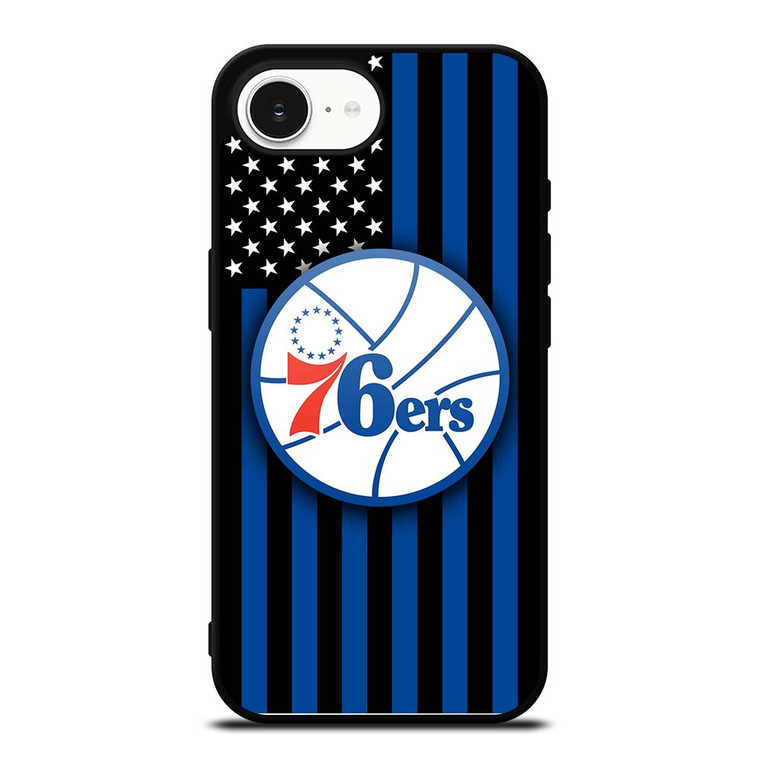 PHILADELPHIA 76ERS NBA USA FLAG iPhone 16e Case Cover