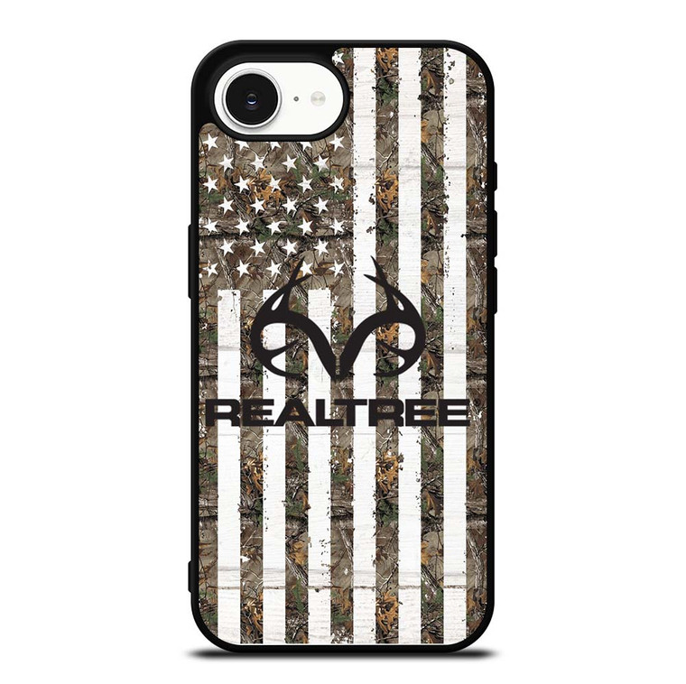 REALTREE AMERICAN FLAG LOGO iPhone 16e Case Cover