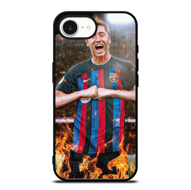 ROBERT LEWANDOWSKI FC BARCELONA iPhone 16e Case Cover