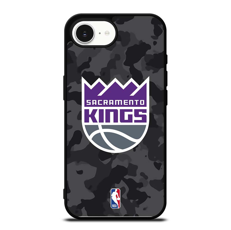 SACRAMENTO KINGS BLACK CAMO iPhone 16e Case Cover