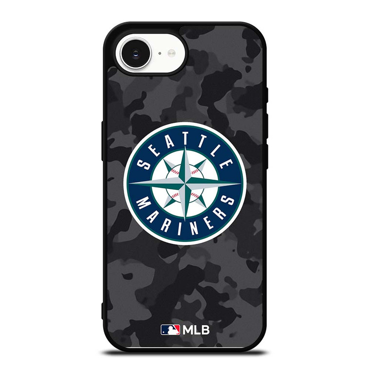 SEATTLE MARINERS BASEBALL BLACK CAMO iPhone 16e Case Cover