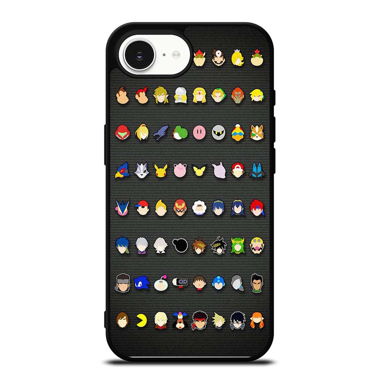 SUPER SMASH BROS ALL ICON iPhone 16e Case Cover