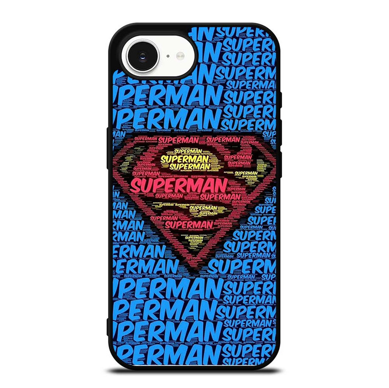 SUPERMAN TYPOGRAPHY LOGO iPhone 16e Case Cover
